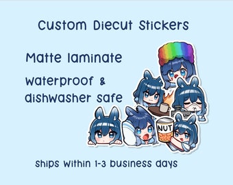 Custom Matte Vinyl Stickers | Die Cut Stickers | Logo Stickers | 2" 3" 4" Any Shape