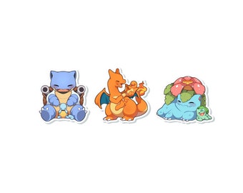 Gen 1 Starter Stickers