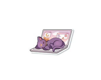 Sleepy Luna Sticker
