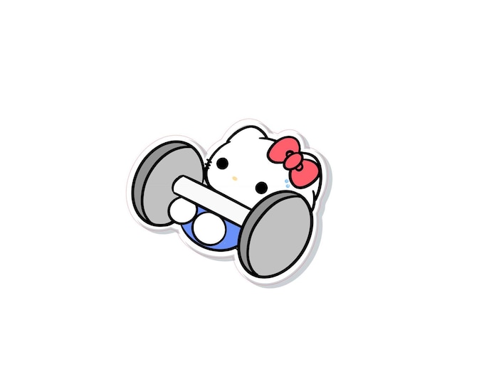Kitty Struggles Vinyl Decal