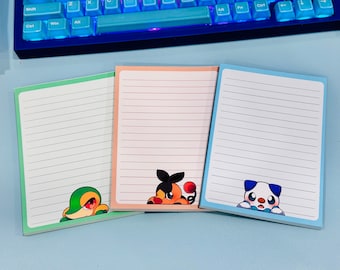 Gen 5 Poke Starters Characters Memo Note Pad