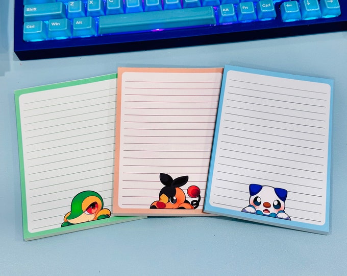Gen 5 Poke Starters Characters Memo Note Pad