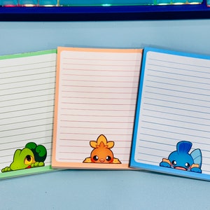 Memo Note Pad Gen 3 Poke Starters Peekers | Schulbedarf, Scrapbooking, Journaling