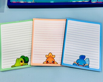 Gen 3 Poke Starters Characters Memo Note Pad
