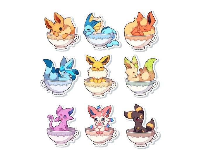 BUNDLED Teacup Eeveelution Sticker