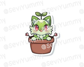 Sprigatito Potted Sticker