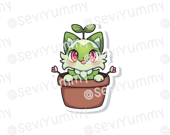 Sprigatito Potted Sticker