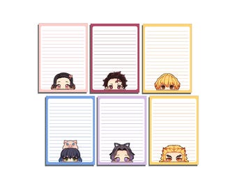 Chibi Anime Characters Memo Note Pad / Weekly Planner