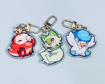 PKMN Gen 9 Starters 2” Acrylic Keychains