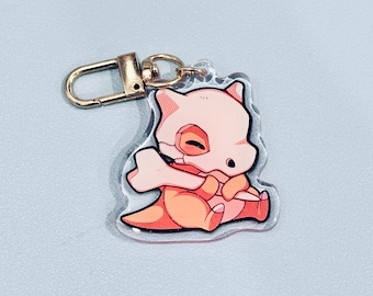 Cubone 2” Acrylic Keychain | Double Sided Glitter Epoxy
