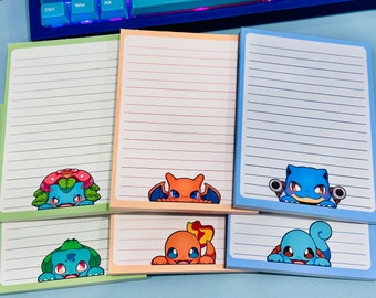 Poke Starters Characters Memo Note Pad