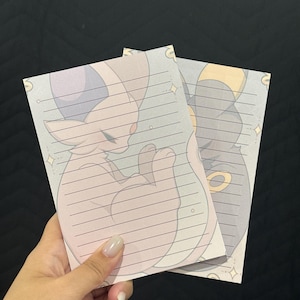 Umbreon / Espeon Memopad, NotePad, School Supplies, Scrapbooking, Journaling