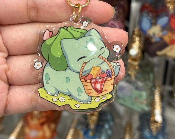 Bulba 2" Acrylic Keychain | Double Sided Glitter Epoxy