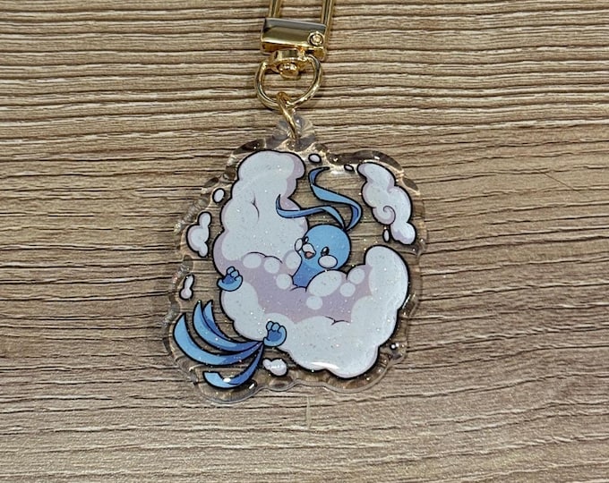 Altaria 2” Acrylic Keychain | Double Sided Glitter Epoxy