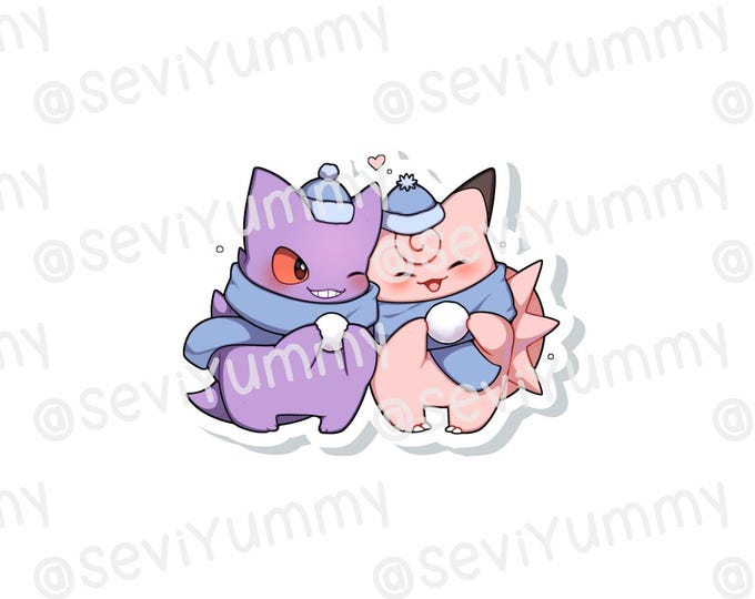 Gengar Clefable Sticker