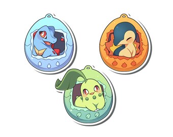 Gen 2 Starters Tamagotchi Stickers