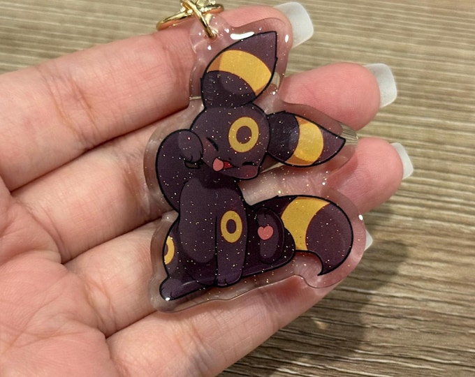 Umbreon 2" Acrylic Keychain | Double Sided Glitter Epoxy