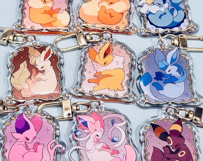 Tarot Card Eeveelution 2" Acrylic Keychains