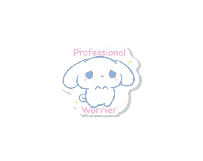 Professional Worrier Cinna Vinyl Decal