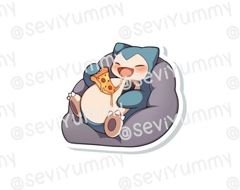 Snorlax Pizza Sticker