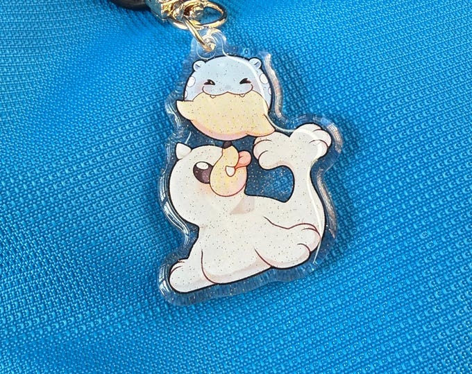 Seel Spheal 2" Acrylic Keychain | Double Sided Glitter Epoxy