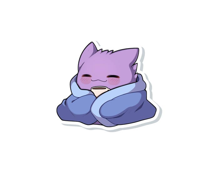 Comfy Gengar Sticker