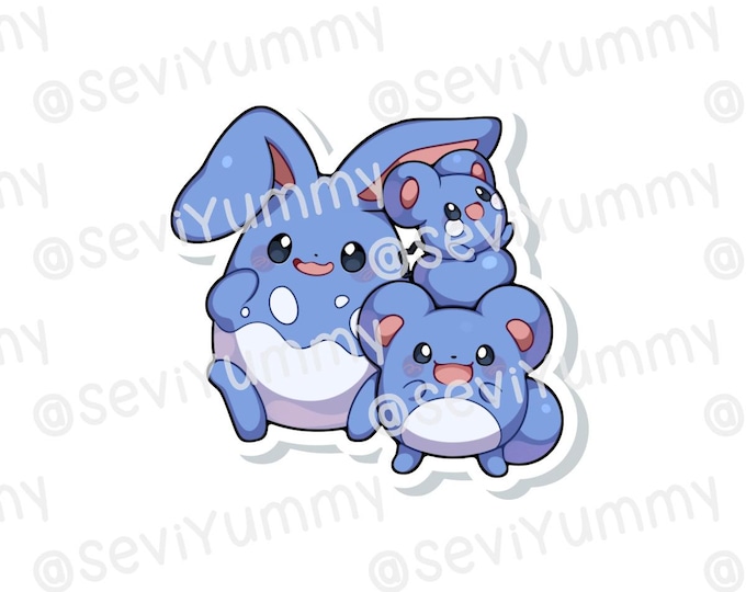 Azurill Marrill Azumarill Sticker