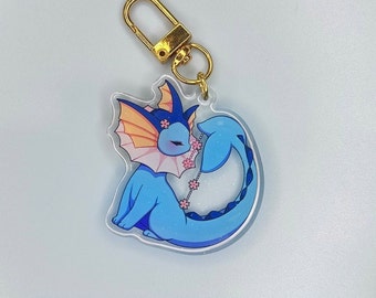 Sakura Vaporeon 2” Acrylic Keychain | Double Sided Glitter Epoxy