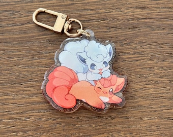Vulpix 2" Acrylic Keychain