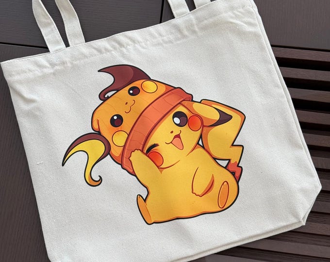 Pika Raichu Beanie Tote Bag