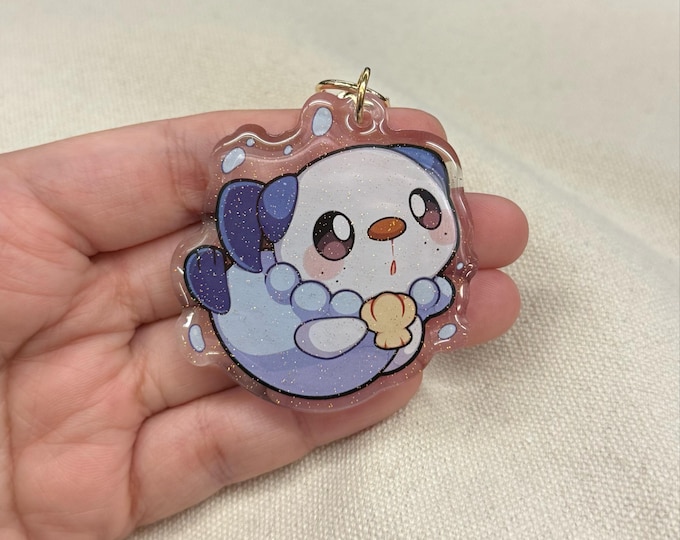 Oshawott 2" Acrylic Keychain | Double Sided Glitter Epoxy