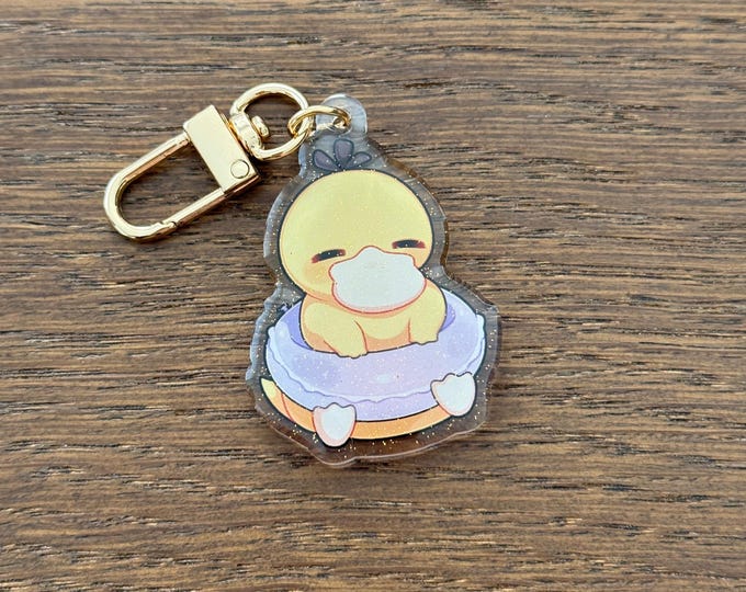 Psyduck 2" Acrylic Keychain | Double Sided Glitter Epoxy