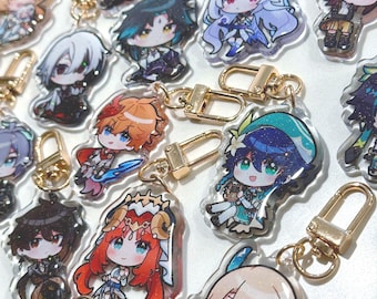 Genshin 2" Acrylic Keychain | Double Sided Glitter Epoxy