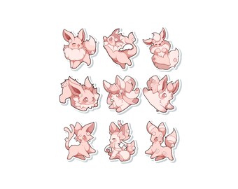 Sakura Blush Eeveelution Stickers