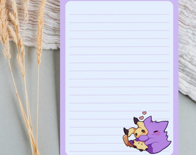 Gengar Mimikyu Memopad, NotePad, School Supplies, Scrapbooking, Journaling
