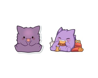 BUNDLED Cute Gengar Stickers