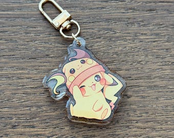 Pika Raichu Beanie 2" Acrylic Keychain