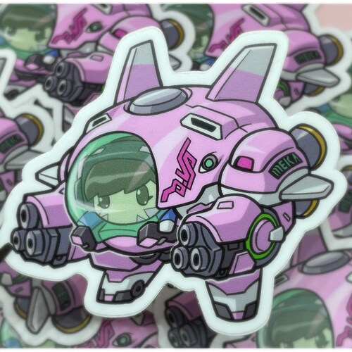 Chibi D.va Mecha Sticker Weatherproof Video Game Overwatch - Etsy