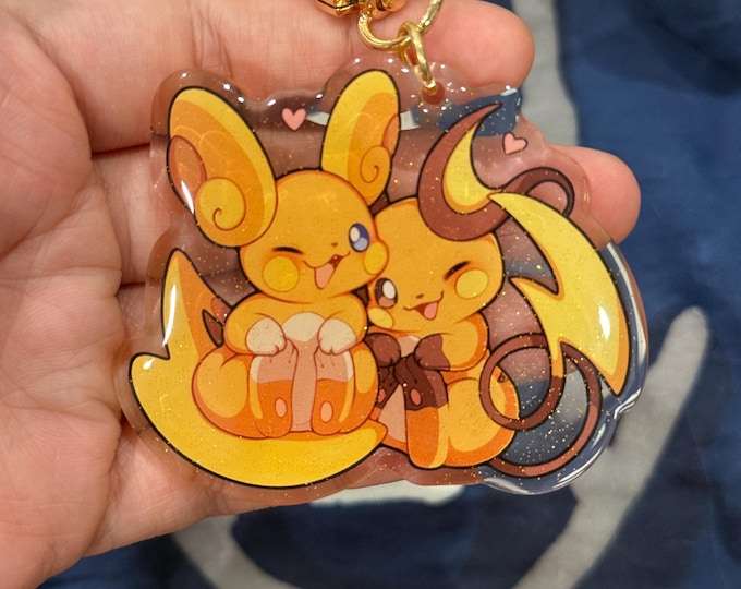Raichus 2.5" Acrylic Keychain | Double Sided Glitter Epoxy