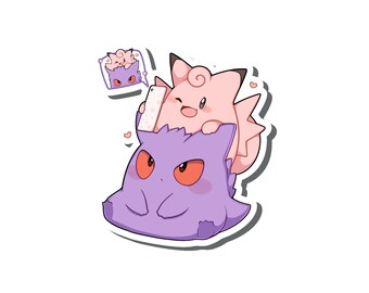 Gengar Clefable Sticker