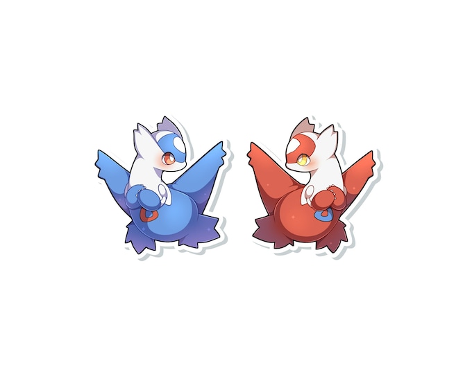 BUNDLED Latios Latias Stickers