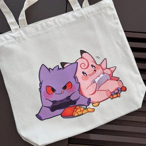 Gengar Clefable Tote Bag