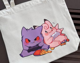 Gengar Clefable Tote Bag