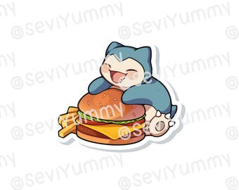 Snorlax Burger Sticker