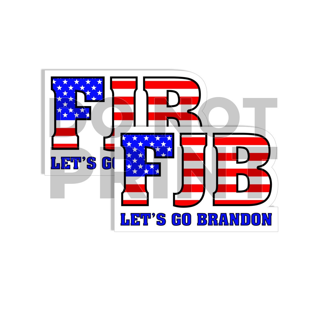Car Sticker Vinyl Decal FJB anti Joe Biden 5-Pack Let's Go Brandon Sticker