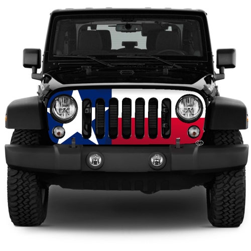 Texas Flag Jeep Grill Wrap Fits Wrangler Choose Pattern to Fit Etsy