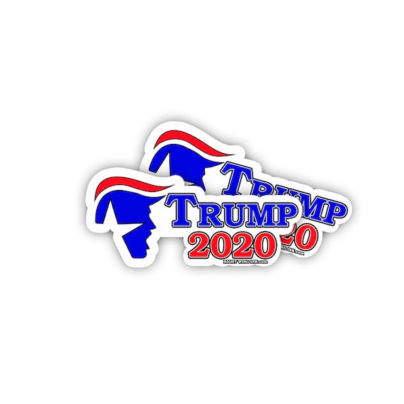 3/" tall 2-pack TRUMP PUNISHER STICKERS California State Flag Pro Trump Decals