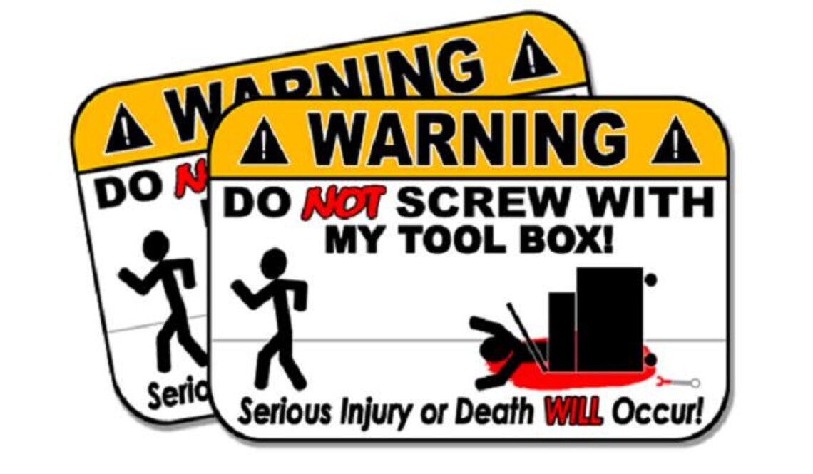 Toolbox Stickers Funny Decals for Tool Box Do Not Etsy