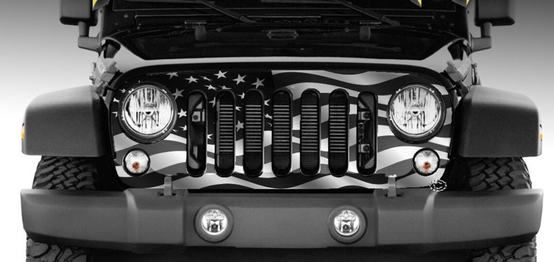 American Flag Jeep Grill Wrap fits Gladiator Choose pattern to Etsy