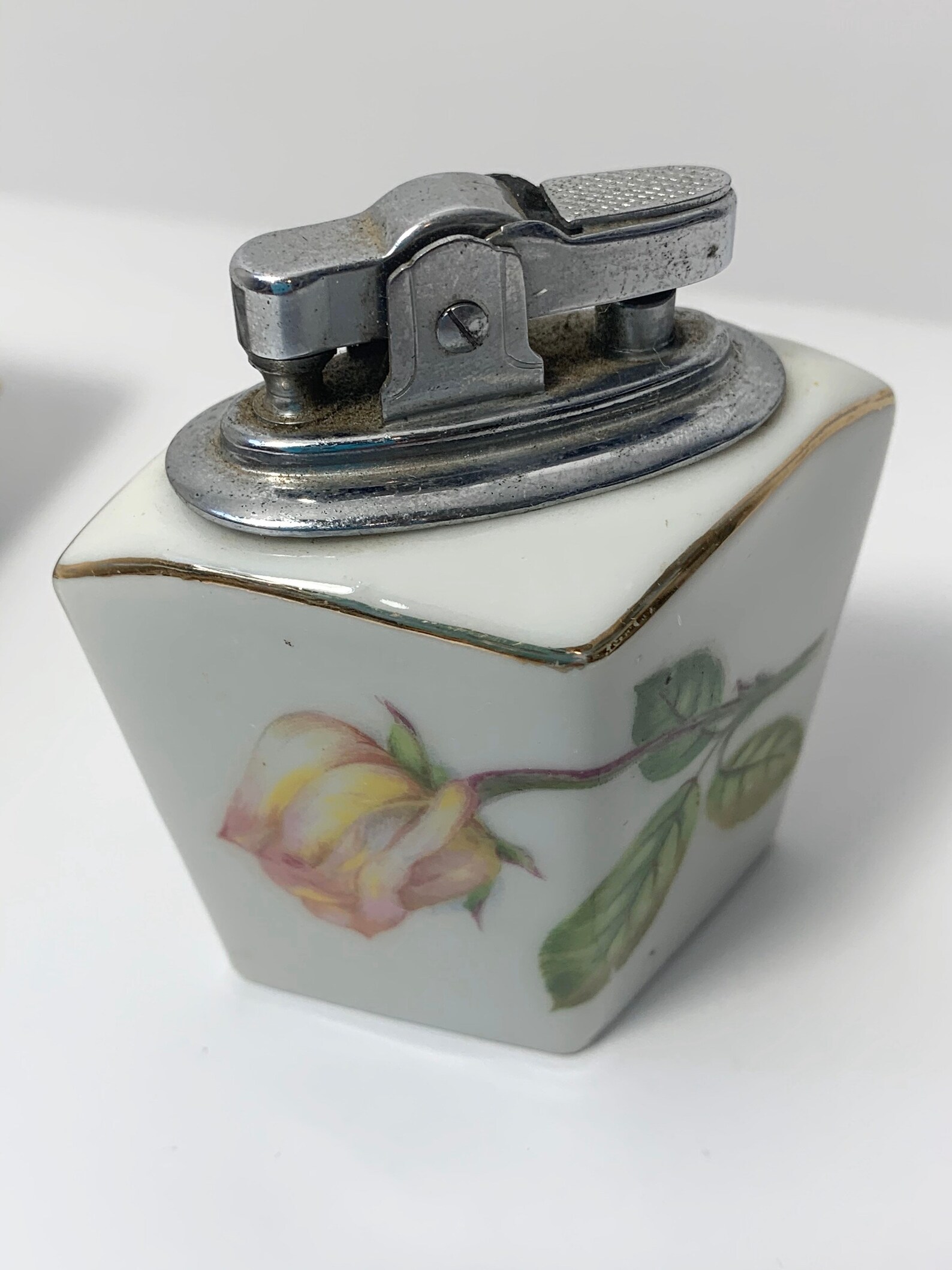 Vintage Table Top Lighter And Personal Ashtray Set Etsy